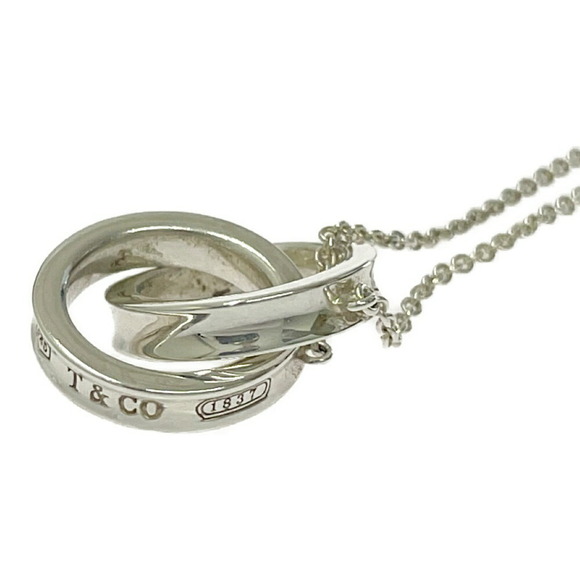 TIFFANY Co Silver Interlocking Circle Necklace Bag - Picture 4 of 7